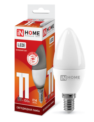 Лампа светодиодная LED-СВЕЧА-VC 11Вт 230В Е14 6500К 1050Лм IN HOME
